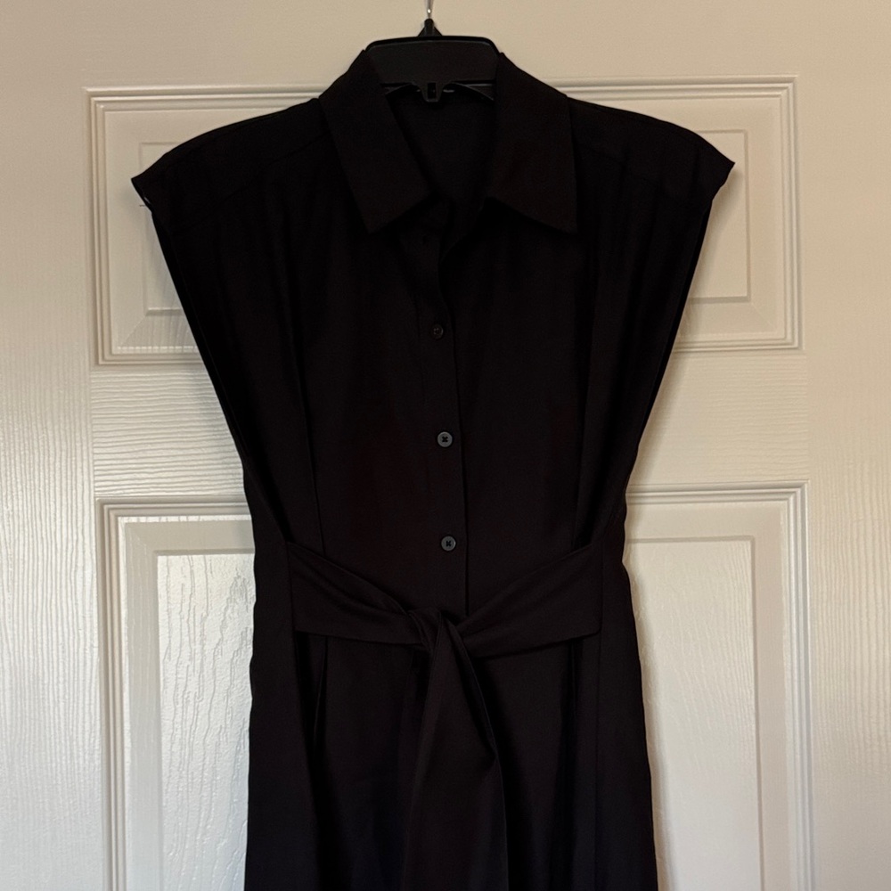Mango Black Flowy Shirt Dress - Picture 3 of 11